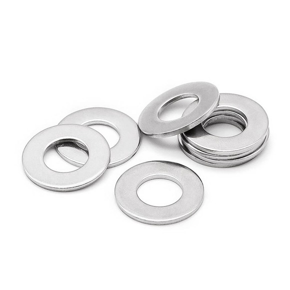250 Qty #8 Zinc Plated SAE Flat Washers, CR+3 RoHS Compliant - Free Shipping - Picture 1 of 4